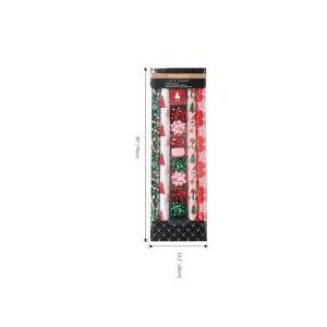 LaRibbons Christmas Wrapping Paper Set, Reindeer & Snowflake Design with Gift Bow & Ribbons & Tags, Perfect for Holiday, Party, Xmas Celebration,30 Inch X 10 Feet (4Rolls, 100 sq.ft.ttl.)