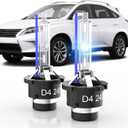 Fit for 2010-2015 RX350 RX450H ES350 GS350 2007-2017 LS460 D4S HID Xenon Headlight Bulbs, 350% Brightness, Low Beam Light Bulb, 8000K White Blue, Plug-N-Play, Pack of 2