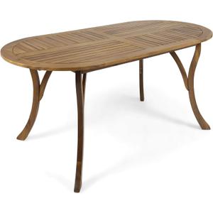 Christopher Knight Home Baia Outdoor 70" Oval Acacia Wood Dining Table, Teak