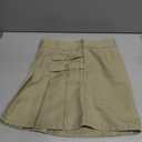 French Toast Girls' Adjustable Waist Pleated-Front Two-Tab Scooter Skirt (Beige, XS)