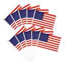 50 Pack USA America Flags Small Mini Hand Held American US Flags on Stick Flags, Miniature National Country Flags, Party Decorations Supplies for Parades, International Festival