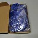 Boao Blue 24 Pieces Poinsettia Flower Christmas Glitter Artificial Poinsettia with Clips Christmas Tree Ornament Decorations for DIY Xmas Wreath Holiday Home Party Decor, 3/4/6 Inches