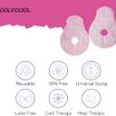 2 x The Breastfeeding Essentials for Nursing Mothers,Soothing Breast Gel Pads,Hot or Cold Gel Packs for Breastfeeding & Pumping, 2 Breast Ice Packs for Breast Augmentation Post Surgery Pain Relief (Pink)