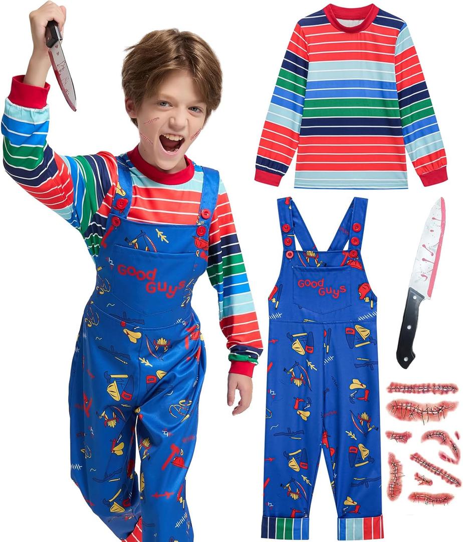 qnprt Toddler Halloween Costume 2025 Scary Costumes for Family Kids Boys (2-3 Years)