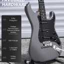DONNER DST-80 Electric Guitar 39 Beginner Electric Guitar Kit with Amp, Classic SSS Pickup Complete with Gig Bag, Tuner, Capo, Strap, Picks, and Free Online Lessons
