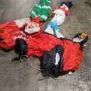 Tangkula 8 FT Inflatable Santa Claus Driving a Car with LED Lights & Air Blower, Blow Up Yard Decoration, Inflates Christmas Santa w/Snow Man & Penguin, Outdoor Inflatable Decoration for Yard Lawn