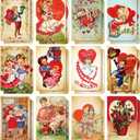 Yinder 24 Pack Vintage Valentine's Day Notebook Small Notepads Valentine's Day Retro Journal Sweet Holiday Theme Notepads for Holiday Rewards Supplies