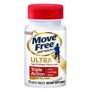 Move Free Type II Collagen, Boron & HA Ultra Triple Action Tablets, Move Free (75 Count in A Bottle) 1 ea (Pack of 3) BBD; 05/2027