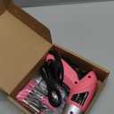 Hi-Spec Small Electric Screwdriver, Mini Drill Set, Rechargeable 3.6V Cordless Screwdriver with 26 Driver Bits, Power Tool for Small Projects & Home Use, Pink