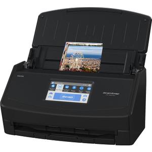 ScanSnap iX1600 Wireless or USB High-Speed Cloud Enabled Document, Photo & Receipt Scanner with Large Touchscreen and Auto Document Feeder for Mac or PC, 17 watts, Black