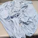 Wokceer 7.2FT Round Backdrop Cover Round Arch Covers with Buckles Polyster Dusty Blue Circle Balloon Arch Cover for Wedding Birthday Party Ceremony Decor