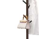 Z&L HOUSE Coat Rack Freestanding, Pure Natural Solid Wooden Coat Tree, 8 Hooks And Adjustable Height Floor Hanger, Used In The Bedroom Living Room Office To Hang Clothes, Hats, Bags