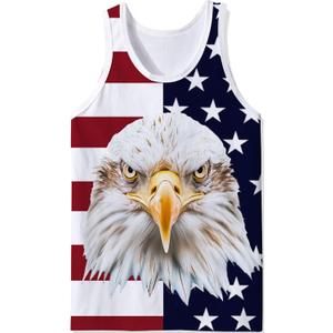 RAISEVERN Mens Tank Tops Summer Sleeveless Tee Cool Workout T-Shirts Beach Novelty Undershirts (XX-Large, A Flag 01)