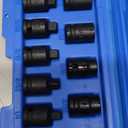 11PCS 3/8" Drive Impact Bits Sockets Set, Tapered Male Square Drive, Chamfered Female Square Drive