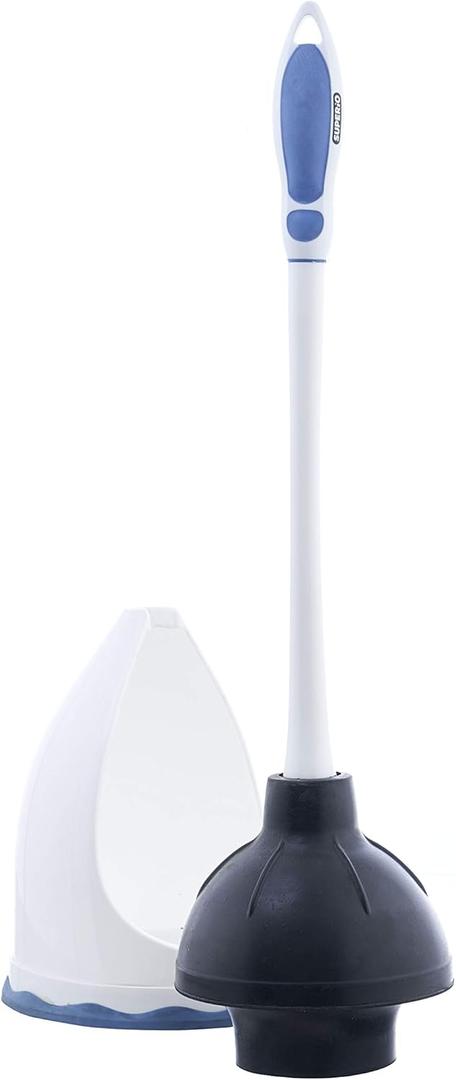 Superior Plunger and Caddy, White/Blue