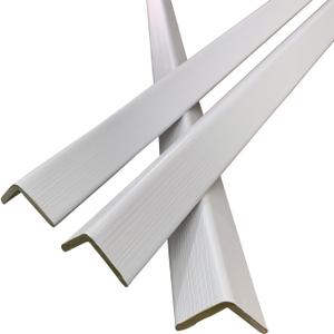 3 PCS 45" Wall Corner Protector Trim Borders for Wall White Wood Grain Wall Edge Strip Crown Molding Trim Door and Window Frames Mirror Trim Backsplash Tile Edge