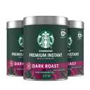 Starbucks Premium Instant Coffee, Dark Roast Coffee, Arabica Beans, Three 3.17 oz Tins (EXP 06/03/26)