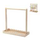 Lxmxgk Wooden Baby Clothing Rack for Toddler, Baby Shower Crate Closet, Baby Storage Crate with Hangers, Pets Clothes Rack with Storage Box & Hanging Rod for Dogs Cats, Newborn Gifts Basket (Garden)