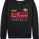 Junk Food NFL - Women's Adult Pullover - San Francisco 49ers Modern Script - Officially Licensed - Black - Small