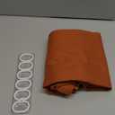 Terracotta Linen Shower Curtain for Bathroom Burnt Orange Farmhouse Shower Curtains Natural Aesthetic Bath Decor Weighted Linen Fabric Textured Bath Curtain Liner with Hooks Set, Rust Red, 72 x 72