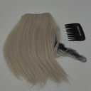 REECHO Invisible Wire Hair Extensions with Thinner Softer Lace Weft 12" Short Straight Clips in Secret Hairpiece for Women 12 Inch (Pack of 1) - Platinum Blonde