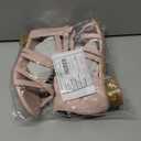 BMCiTYBM Girls Sandals Low Heels Flower Wedding Shoes Dress Pump Ankle Strap Open Toe Toddler Little Big Kids (2-pink, 3 Big Kid)