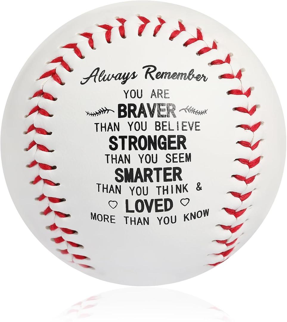 Religious Baseball Gifts, Baptism First Communion Confirmation Gifts | Personalized Inspirational Bible Verse Baseball for Godson Son Grandson, Birthday Christmas Basket Stuffers Gifts