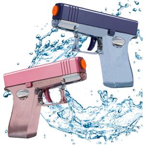 Generic Water Gun Squirt Guns for Kids 2 Packs, Water Blaster Toys for Boys Girls Toddlers, Outdoor Beach Swimming Pool Game Summer Toys (Blue and Pink)