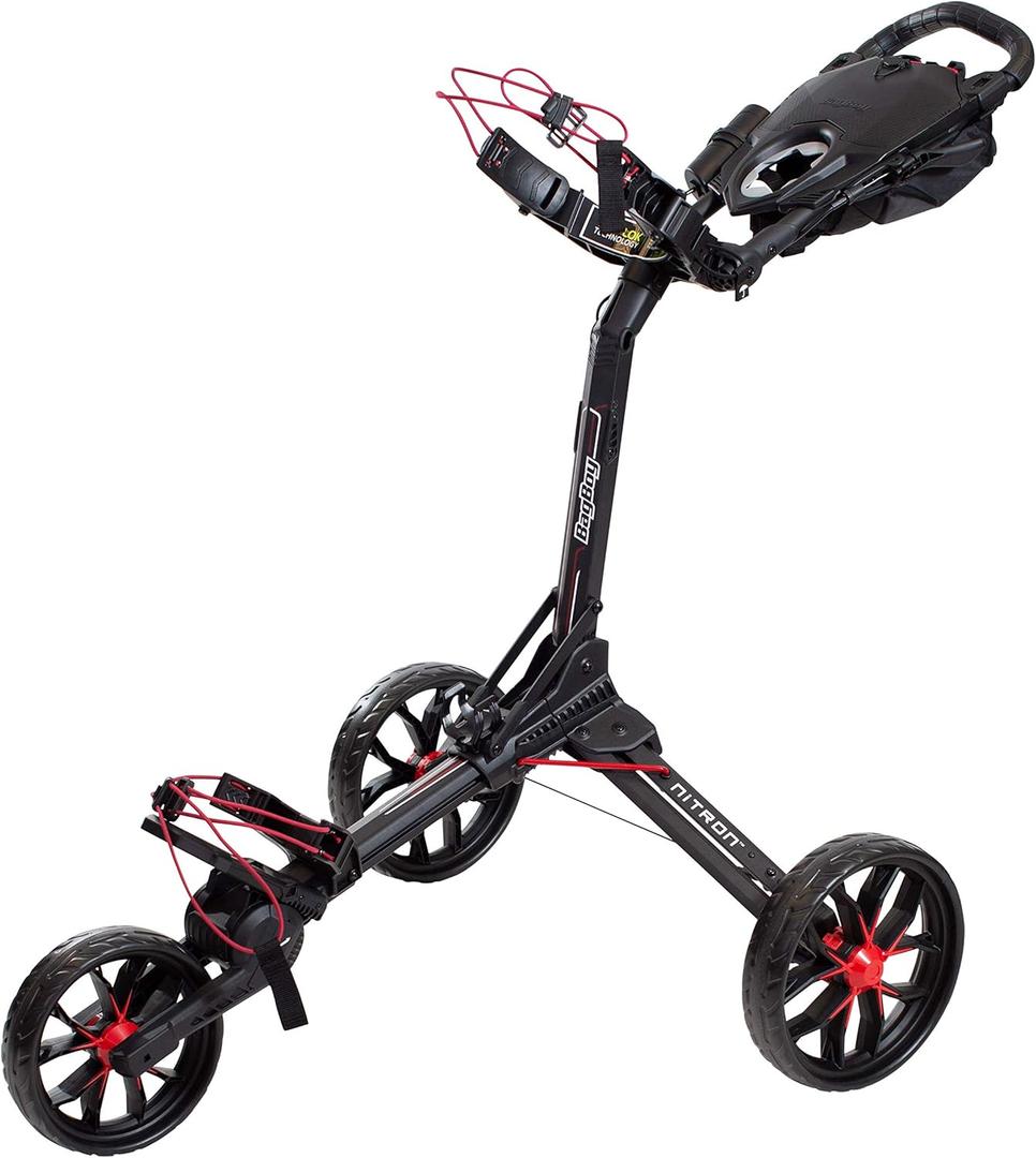 Bag Boy Nitron Golf Push Cart (Black/Red)