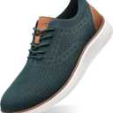 VILOCY Men's Casual Dress Sneakers Oxfords Business Mesh Breathable Walking Shoes Tennis Comfortable (12.5, Green)