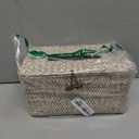 Sumnacon Tissue Box Cover-Large Rectangle Tissue Box Seagrass Tissue Box Holder Woven Tissue Holder Decorative Tissue Cover for Bathroom Tissue Box Cover Rectangular for Home Office Table Whitewash