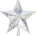 YYCRAFT Star Chirstmas Tree Topper 8 Inch Christmas Decoration,Silver