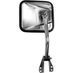 Fit System Driver Side Mirror for Jeep CJ, Stainless Steel, Foldaway, Manual