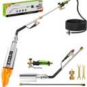 Propane Torch Weed Burner, High Output Weed Torch with Self Igniter and Turbo Trigger, Heavy Duty Propane Weed torch for Weeding,Melting Snow,BBQ,Roof Asphalt Work (Green)