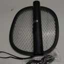 YISSVIC Electric Fly Swatter Foldable Bug Zapper Racket 2 in 1 Mosquito Killer with Purple Attractant Light Rechargeable 1800mAh for Indoor Home Backyard Patio Camping (Black)