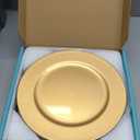 MAONAME Gold Charger Plates Set of 12, 13-Inch Round Plate Chargers for Dinner Plate, Plastic Table Chargers for Wedding Decor, Party