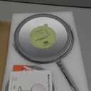 Lighted Makeup Mirror, 3000 mAh Rechargeable Double Sided Magnifying Vanity Mirror with 3 Colors, 1x/10x, 360° Rotation , Brightness Adjustable Magnification Cosmetic Light up Mirror, Women Gift (Chrome)