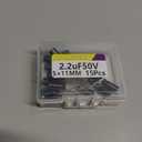 2.2uF 50V 5x11mm Electrolytic Capacitor 2.2 UF MFD 50 Volt 0.2x0.43in Aluminum Capacitors (Pack of 15)