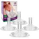 and Natural Trainer Sippy Cup,Leak-Proof,Fast Flow Soft Silicone Straw Top Nipples,6m+,4 Count