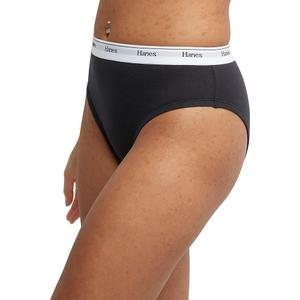 Hanes Originals Women's Underwear Hi-Leg Pack, Stretch-Cotton Hi-Leg Panties, Basic Assorted Colors, 6-Pack, XL