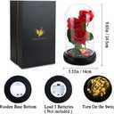 Mothers Day Mom Gifts for Mom,Beauty and The Beast Rose Light Up in Glass Dome,Preserved Flowers Prime Delivery Flowers Gifts,Birthday Gifts for Women Girlfriend Wife Anniversary,Valentines,Wedding