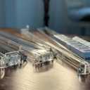 Mose Cafolo Set of 4 All in one Transparent Mahjong Rack & Pusher Acrylic Mah Jongg Rack Pusher 18" (Clear)