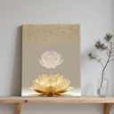 Framed Lotus Flower Canvas Wall Art Spiritual Meditation Poster Print, Mindset for Zen, Peaceful Picture Painting Wall Dcor for Living Room, Bedroom, Office 12x16 Inches
