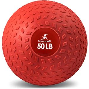 ProsourceFit Slam Medicine Balls 50lbs Smooth and Tread Textured Grip Dead Weight Balls for Strength and Conditioning Exercises, Cardio and Core Workouts