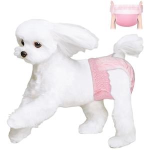 Ambreview Disposable Dog Diapers Female, Just Pull It Up, Doggie Diapers for Female Dogs, Strong Absorbency | Leak Proof, for Dogs in Heat | Elderly | Disabled, M 100 PCS