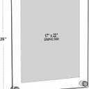 Azar Displays 105528 Floating Acrylic Wall Frame with Silver Stand Off Caps: 17" X 22" Graphic Size. Overall Frame Size: 21" X 26", Clear