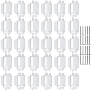 30 PCS BE1-2 Electrical Outlet Box Extenders with 60PCS Screws, (1-Gang) Electrical Power Single Gang Box Extender Electric Box Extender 1 Gang Power Switch Receptacles Accessories