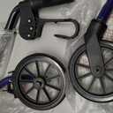Medline Rollator Walker with Seat, Steel Rolling Walker with 6-inch Wheels Supports up to 350 lbs, Medical Walker, Blue