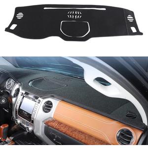 Dashboard Cover Dash Cover Mat Pad Carpet Custom Fit for Tundra 2014 2015 2016 2017 2018 2019 2020 2021 Accessories Anti-Skid Center Console Protector Cover Mat(Black Edge)