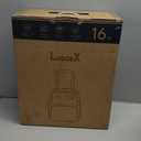 LUGGEX Underseat Carry On Luggage with Wheels, Stylish Lightweight Under Seat Luggage, Soft Sided Personal Item Suitcase for Short Trip (All Black, 16 Inch)